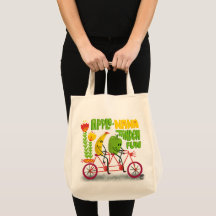 Légumes et fruits à vélo