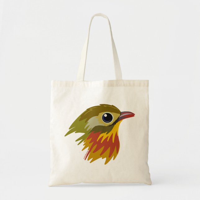Tote Bag Leiothrix à bec rouge - simplifié (Devant)