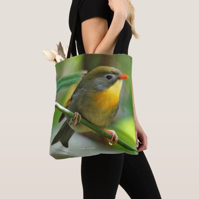 Tote Bag Leiothrix coloré / Pekin Robin Songbird (De près)