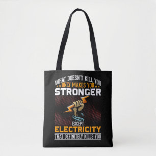 Tote Bag L'électricien Lineman plaisante en disant Humour