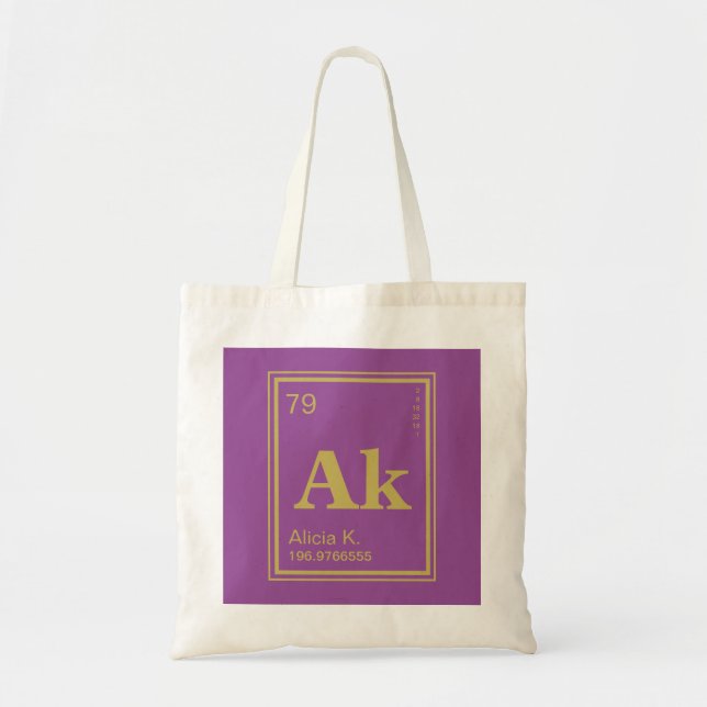 Tote Bag L'élément de vous ! Fuscia nommé fait sur commande (Devant)