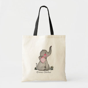 Tote Bag L'éléphant mignon de bébé d'aquarelle avec