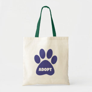 Tote Bag L'empreinte de patte fait sur commande adoptent