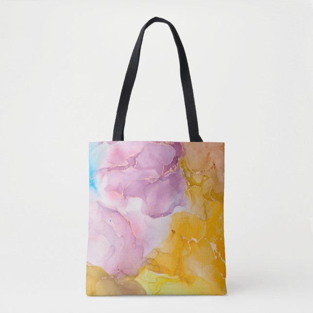 Tote Bag L'encre d'alcool est translucide. Art fluide. Mode (Devant)