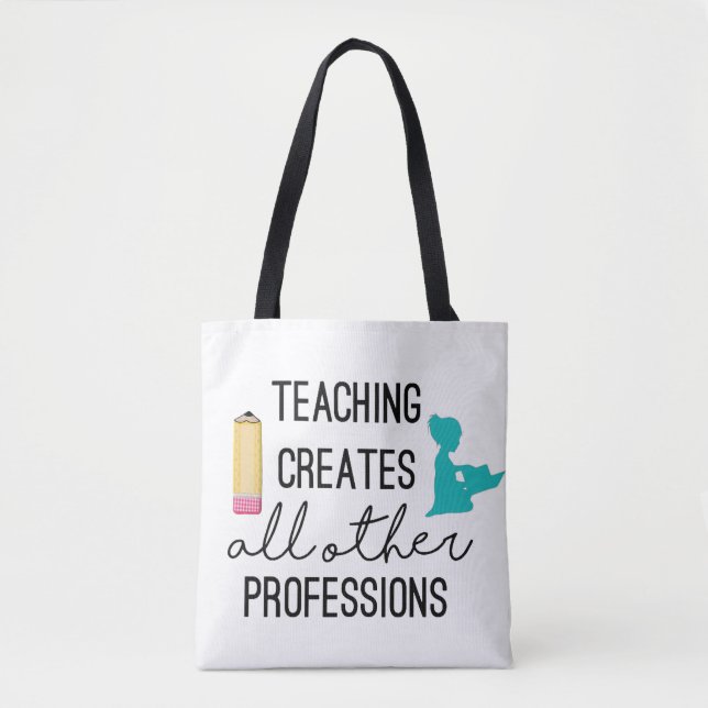 Tote Bag L'Enseignement Personnalisé Crée Des Professions (Devant)