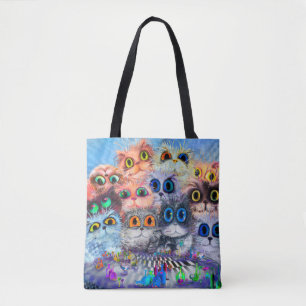 Tote Bag L'ensemble des portraits de chats arrière - plan a