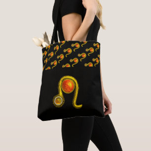 TOTE BAG LEO GOLD ZODIAC ANNIVERSAIRE JAUNE JAUNE JAUNE TOP