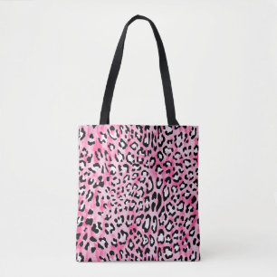 Tote Bag Léopa blanc rose vintage dessiné à la main