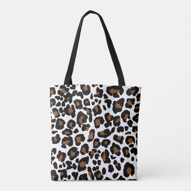 Tote Bag Leopard Big Cat Fur Motif Imprimer (Dos)