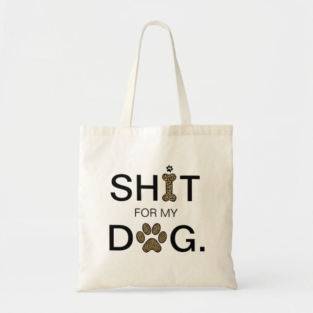 Tote Bag Leopard Chien Paw Cheetah Animal Moderne Amusant (Devant)
