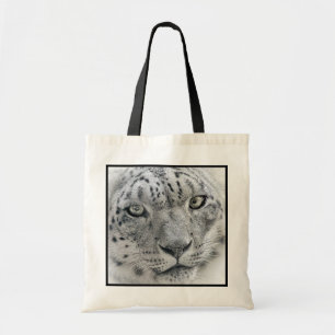 Tote Bag Léopard de neige blanc exotique