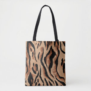 Tote Bag Léopard de tigre : Peau animale sans joint