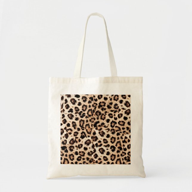 Tote Bag Leopard Design Motif : Wild Elegance. (Devant)