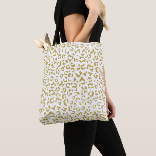 Tote Bag Leopard d'or, Parties scintillant d'or, Empreinte