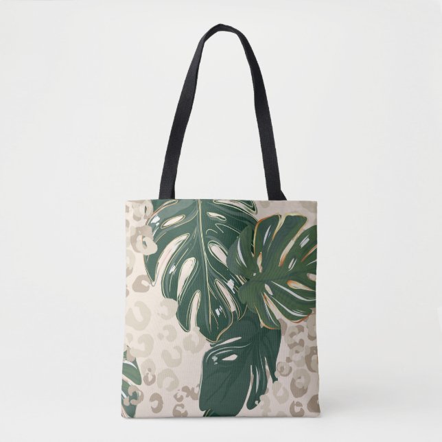 Tote Bag Leopard motif, poster de animal design transparent (Devant)