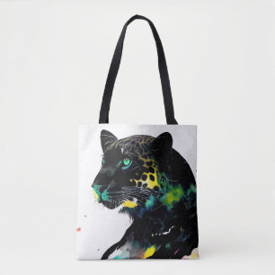 Tote Bag Leopard Nature sauvage Animal Couleur Art Peinture