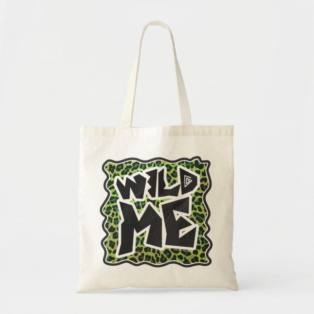Tote Bag Léopard noir et vert (Devant)