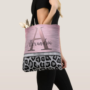 Tote Bag Léopard rose brillant