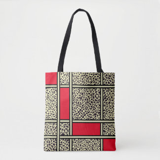 Tote Bag Léopard rouge