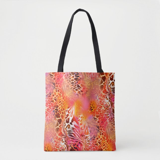 Tote Bag leopard skin pattern fabric leopard,abstract,anima (Devant)