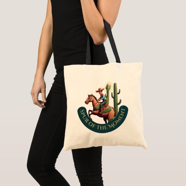 Tote Bag L'éperon du moment cowboy graphique (Devant (produit))