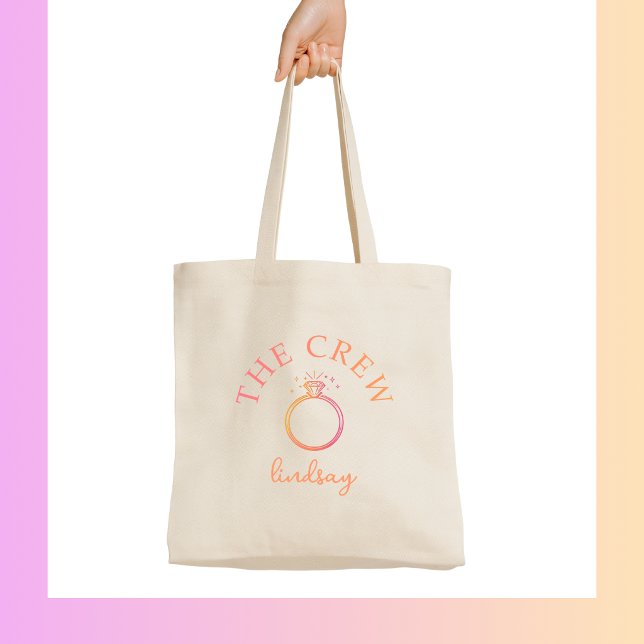 Tote Bag L'Équipage ! La Fête de Fiançailles de la future m (The Crew! Ring Bachelorette Party Tote Bag)