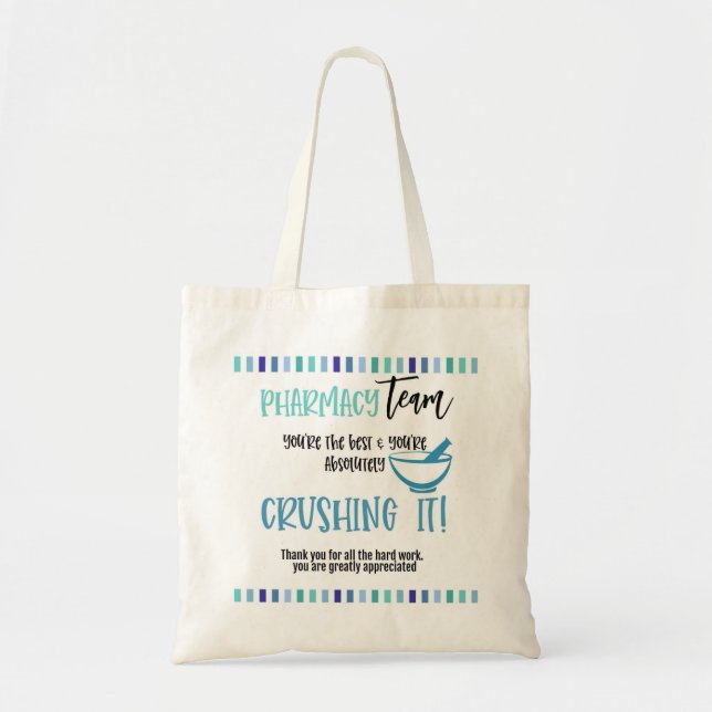 Tote Bag L'équipe de pharmacie, l'Merci pour tout le travai (Devant)