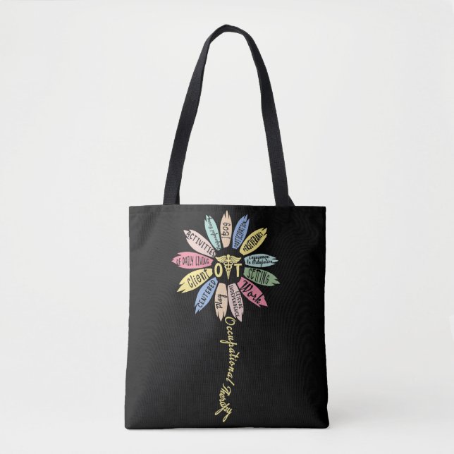 Tote Bag L'ergothérapie inspire la fleur d'un mois (Devant)