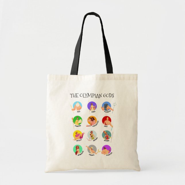 Tote Bag Les 12 dieux Olympiens de la mythologie grecque (Devant)
