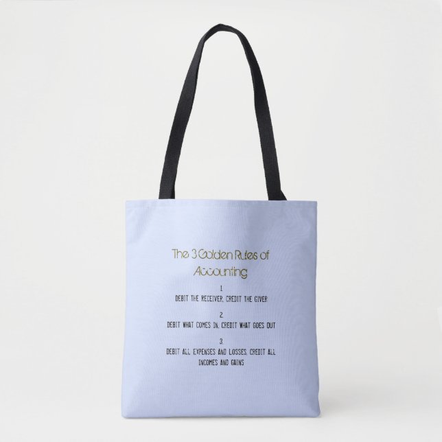 Tote Bag "Les 3 règles de comptabilité d'or" (Devant)