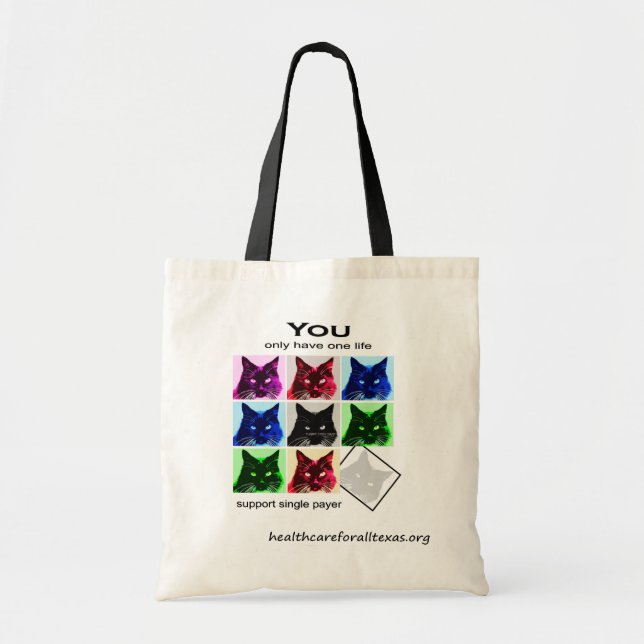 Tote Bag les 9 vies fourre-tout (Devant)