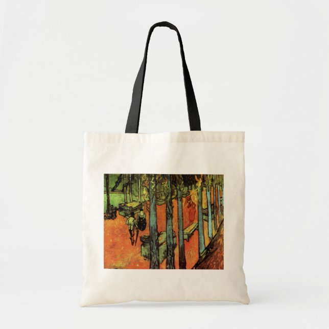 Tote Bag Les Alyscamps, Feuilles d'automne de Vincent van G (Devant)