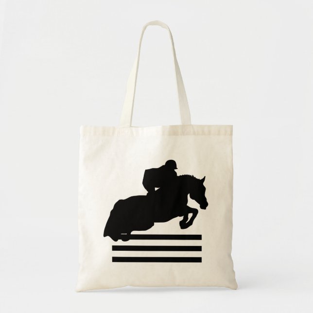 Tote Bag Les amateurs de chevaux Montrer Jumper Silhouette (Devant)