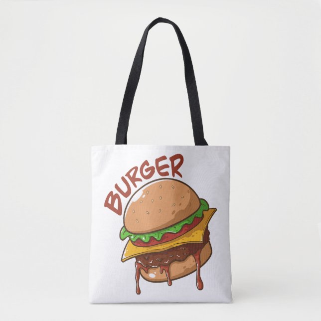 Tote Bag Les amateurs de hamburgers (Devant)