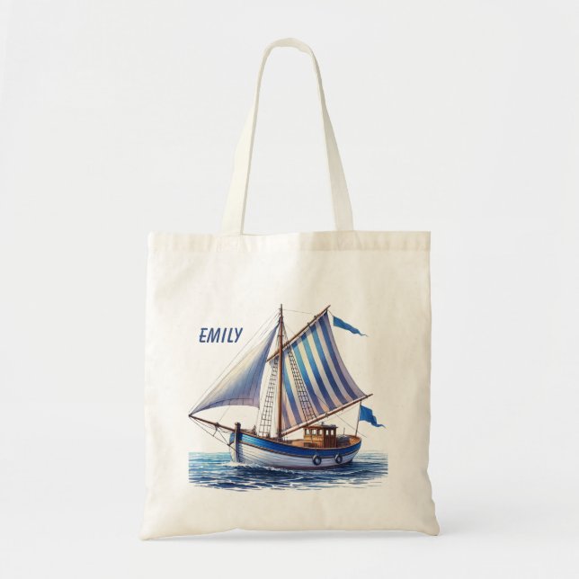 Tote Bag Les amateurs de voiliers de plage adorent ajouter  (Devant)