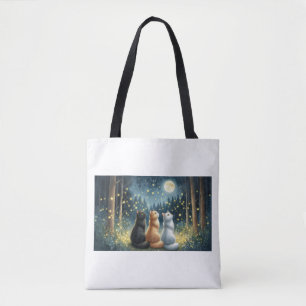 Tote Bag Les amis de Feline et le clair de lune