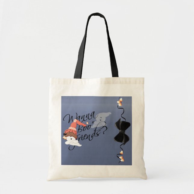 Tote Bag Les amis de Halloween Wanna Boo (Devant)