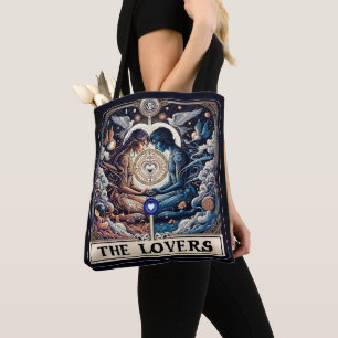 Tote Bag LES AMOUREUX Tarot Céleste Homme & Femme Âmes