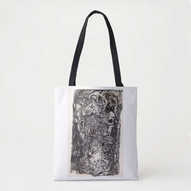 Tote Bag Les Anciens, dessin à l'encre (Devant)