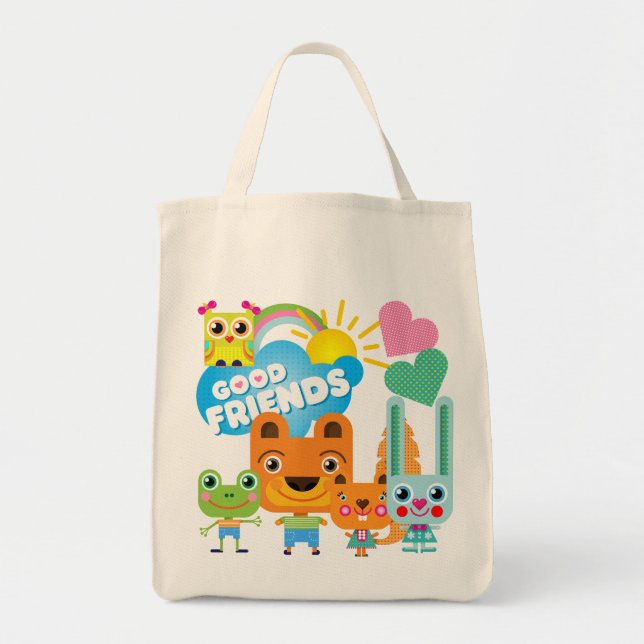 Tote Bag Les animaux bons amis (Devant)