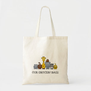 TOTE BAG LES ANIMAUX MIGNONS DE JUNGLE AJOUTENT VOTRE TEXTE