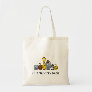 TOTE BAG LES ANIMAUX MIGNONS DE JUNGLE AJOUTENT VOTRE TEXTE