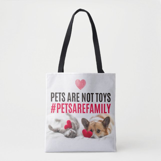 Tote Bag Les animaux ne sont pas des jouets (Devant)