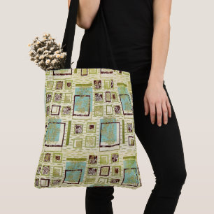 Tote Bag les années 50 Barkcloth