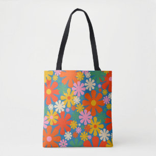 Tote Bag Les années 60 rétro les années 70 esthétique color