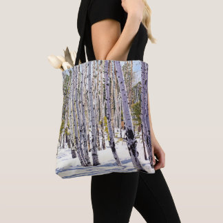Tote Bag Les arbres d'Aspen dans la forêt