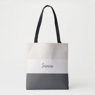 Tote Bag Les bandes neutres personnalisent le nom