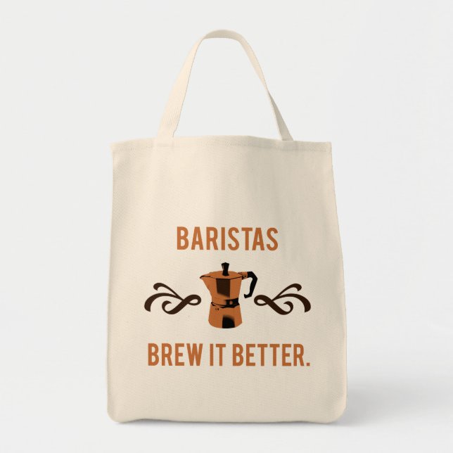 Tote Bag Les baristas préparent mieux (Devant)