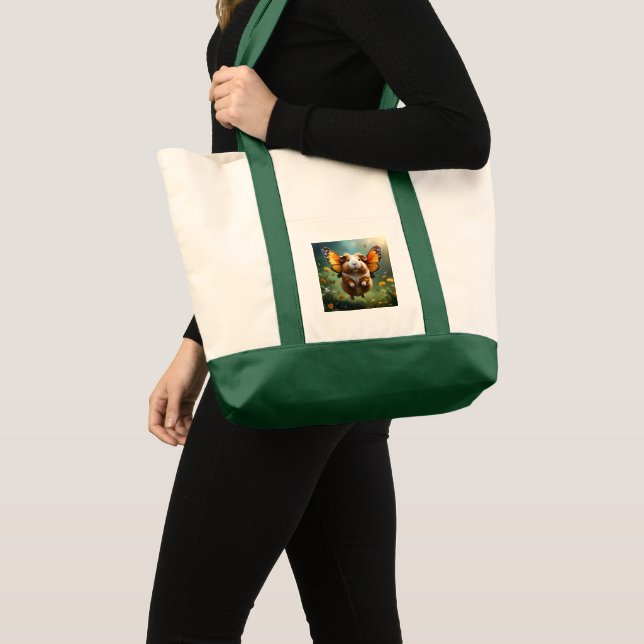 Tote Bag "Les batteuses : Le Cochon De Guinée prend son env (Devant (produit))
