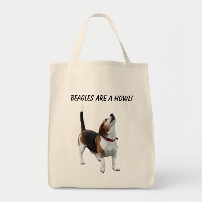 Tote Bag Les beagles sont un chien mignon d'hurlement (Devant)